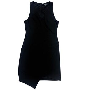Aakaa Black Asymmetrical Sleeveless Dress